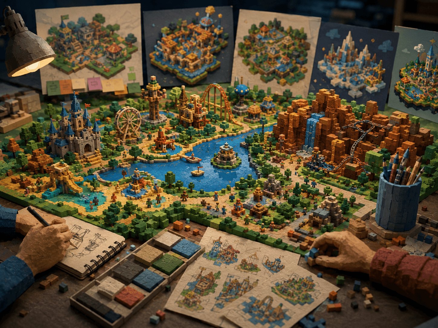 Designing a Miniature Theme Park Diorama